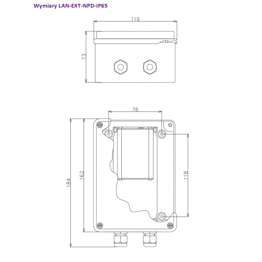 Przedłużacz sieci LAN i PoE LAN-EXT-NPD-IP65 Metel - 2-107-573 -zdjęcie numer 3