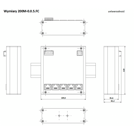 Przełącznik przemysłowy 200M-0.0.5.FC-BOX Metel - 1-780-220 -zdjęcie numer 3