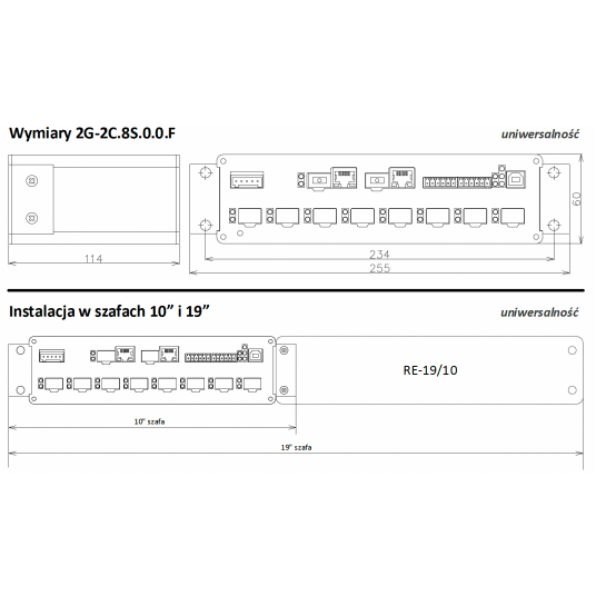 Przełącznik przemysłowy 2G-2C.8S.0.0.F-BOX Metel - 1-878-220 -zdjęcie numer 3
