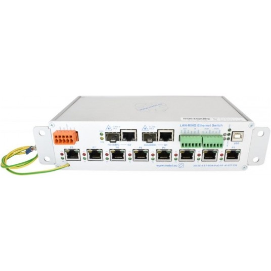 Przełącznik przemysłowy do topologii kołowej 2G-2C.0.8.F-BOX-PoE-PP Metel - 1-885-220 -zdjęcie numer 1