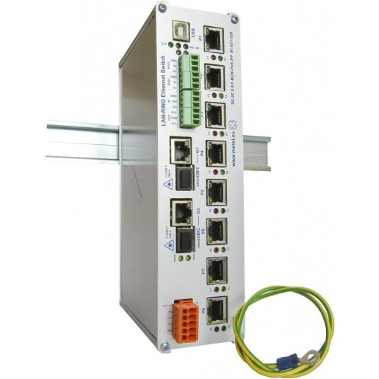 Przełącznik przemysłowy do topologii kołowej 2G-2C.0.8.F-BOX-PoE-PP Metel - 1-885-220 -zdjęcie numer 2