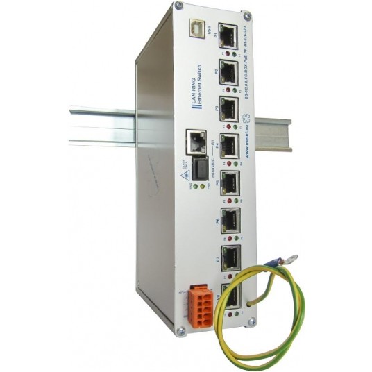 Przełącznik przemysłowy zarządzalny 2G-1C.0.8.FC-BOX-PoE-PP Metel - 1-886-220 -zdjęcie numer 3