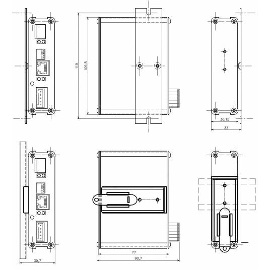 Przemysłowy konwerter mediów z PoE+ 200M-1S.0.1-BOX-PoE+ Metel - 1-769-220 -zdjęcie numer 4