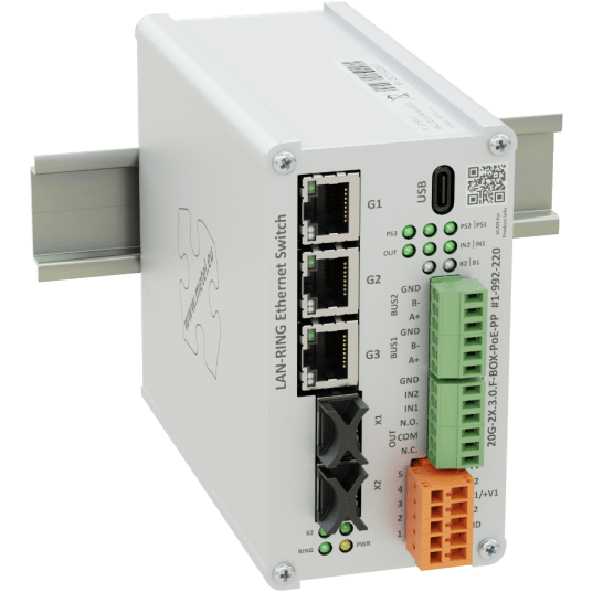 Przemysłowy przełącznik do topologii kołowej 20G-2X.3.0.F-BOX-PoE-PP Metel - 1-992-220 -zdjęcie numer 4