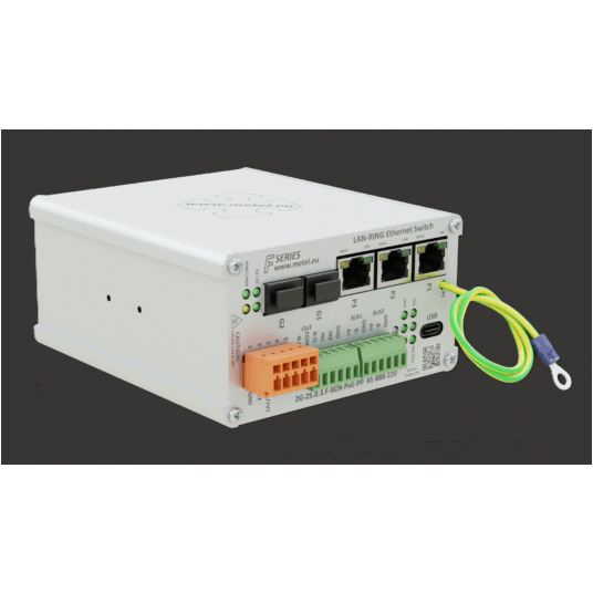 Przemysłowy przełącznik do topologii kołowej 2G-2S.0.3.F-BOX-PoE-PP Metel - 1-888-220 -zdjęcie numer 1