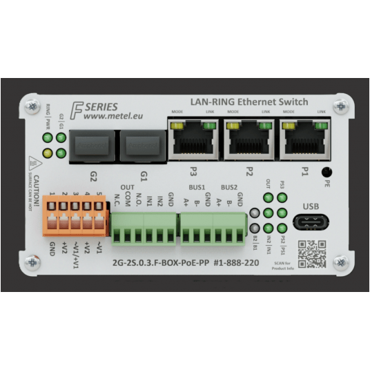 Przemysłowy przełącznik do topologii kołowej 2G-2S.0.3.F-BOX-PoE-PP Metel - 1-888-220 -zdjęcie numer 7