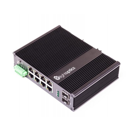 Przemysłowy przełącznik LightOptics - LO-IGS-8GT2GF-POE