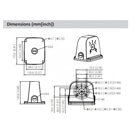 Puszka montażowa wodoodporna Dahua - PFA6330X -zdjęcie numer 5
