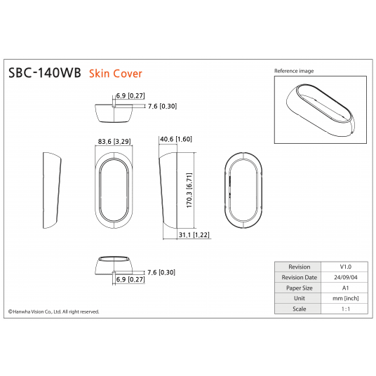 Puszka przyłączeniowa dedykowana do kamer Hanwha Vision - SBC-140WB -zdjęcie numer 5