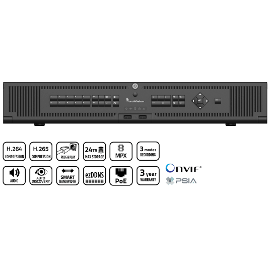Rejestrator sieciowy 16-kanałowy 18HDD TruVision - TVN-2216S-18T -zdjęcie numer 1