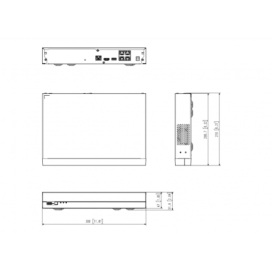 Rejestrator sieciowy 4-kanałowy 6HDD Hanwha Vision - QRN-430S
