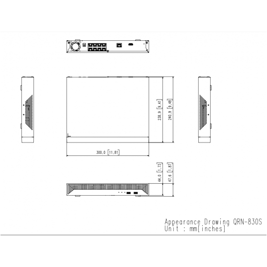 Rejestrator sieciowy 8-kanałowy 6HDD Hanwha Vision - QRN-830S