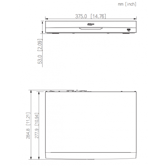 Rejestrator sieciowy AI Dahua 32-kanałowy 2HDD 1U - NVR5232-EI