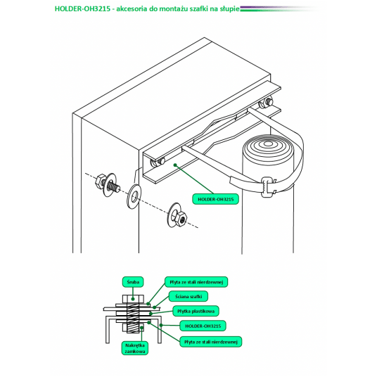 Rozdzielnica stalowa zewnętrzna OH3215-C2.A3.P48.SE Metel - 3-320-710 -zdjęcie numer 4