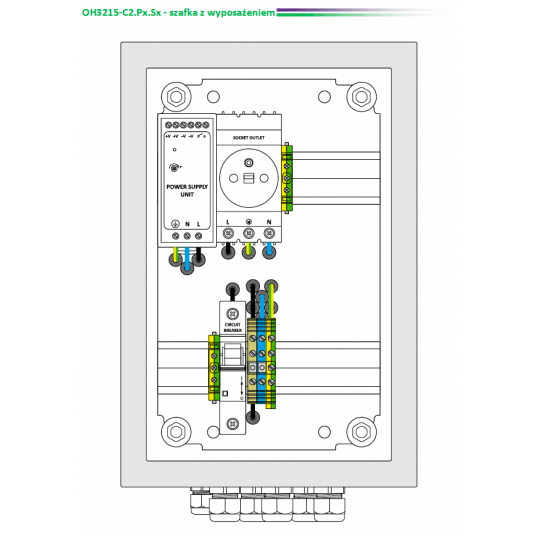 Rozdzielnica stalowa zewnętrzna OH3215-C2.P48.SE Metel - 3-300-710 -zdjęcie numer 3