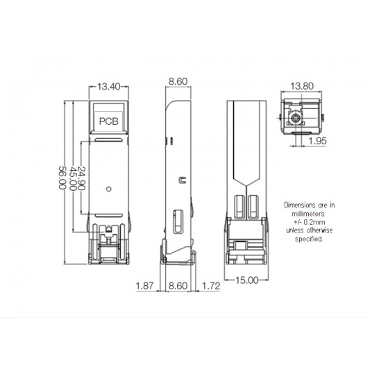 SFP-Port 100Mbit Mini-GBIC Aritech - S25-1MLC-A-2 -zdjęcie numer 2