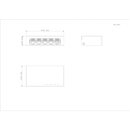 Switch gigabitowy 5-portowy Dahua - PFS3005-5GT-V2 -zdjęcie numer 4