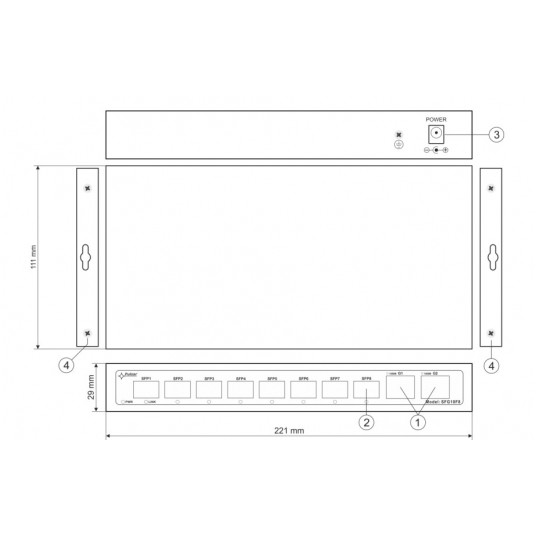Switch optyczny 10-portowy Pulsar - SFG10F8 -zdjęcie numer 6
