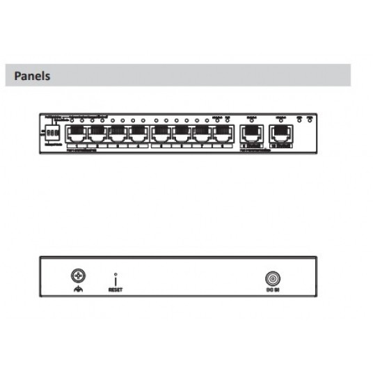 Switch PoE 10-portowy Dahua - CS4010-8ET2GT-110 -zdjęcie numer 5