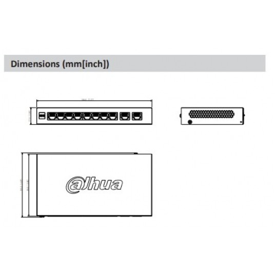 Switch PoE 10-portowy Dahua - CS4010-8ET2GT-60 -zdjęcie numer 4
