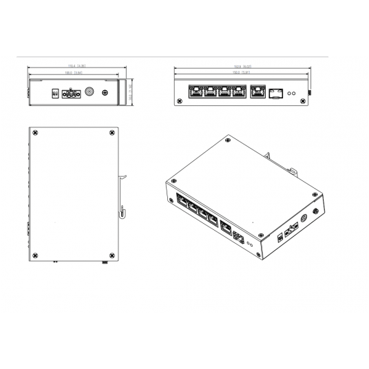 Switch PoE 4-portowy SFP Dahua - PFS3106-4ET-60-V2