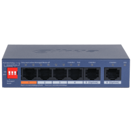 Switch PoE 6-portowy Dahua - CS4006-4ET2GT-60 -zdjęcie numer 3