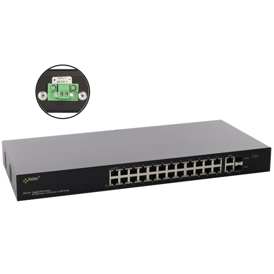 Switch PoE bez zasilacza 24-portowy Pulsar - SFG124WP -zdjęcie numer 1