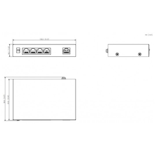 Switch PoE niezarządzalny 5-portowy Dahua - SF1005P -zdjęcie numer 2