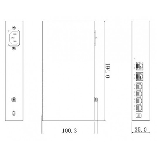 Switch PoE niezarządzalny 6-portowy Dahua - PFS3006-4ET-36