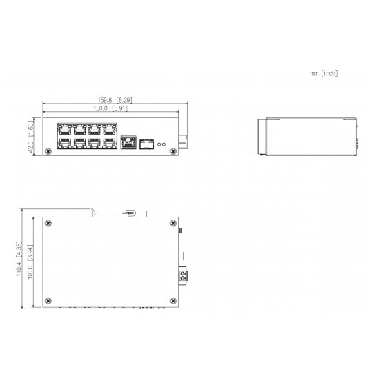 Switch PoE niezarządzalny 8-portowy Dahua - LR2110-8ET-120-V2