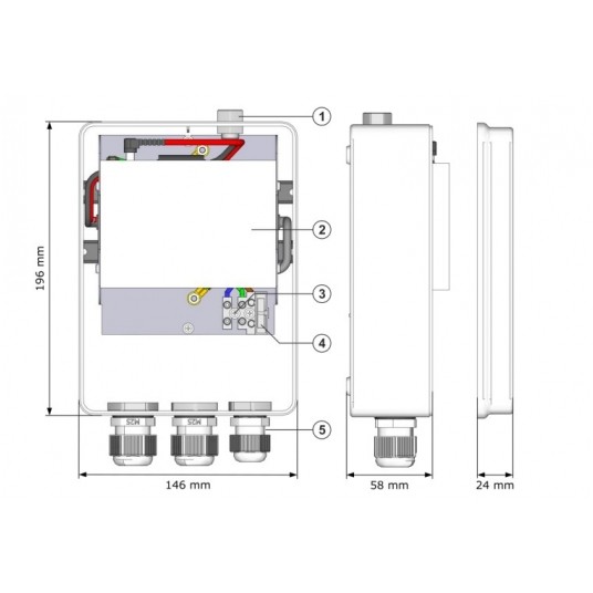 Switch PoE z zasilaczem 6-portowy w obudowie hermetycznej Pulsar - SG64H -zdjęcie numer 5
