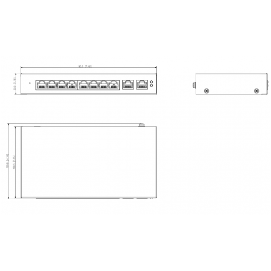 Switch PoE zarządzalny 10-portowy Dahua - CS4010-8GT-110