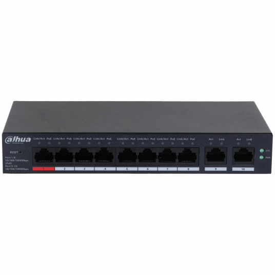 Switch PoE zarządzalny 10-portowy Dahua - CS4010-8GT-110