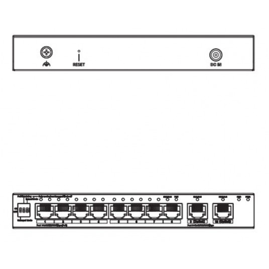 Switch PoE zarządzalny 10-portowy Dahua - CS4010-8GT-60