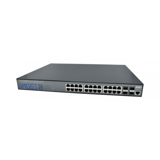 Switch PoE zarządzalny 26-portowy AMG Systems - AMG510-22GAT-2CAT-2S-P460