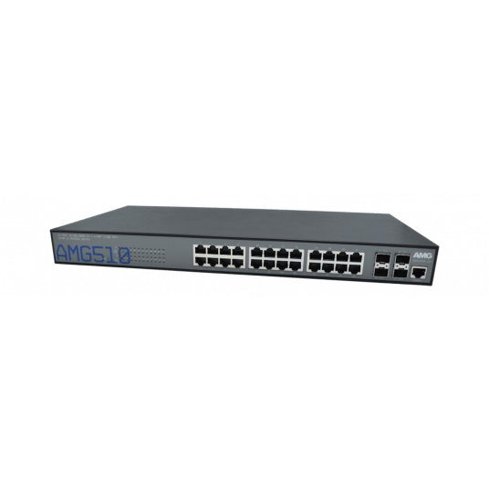 Switch PoE zarządzalny 28-portowy AMG Systems - AMG510-24G-4XS
