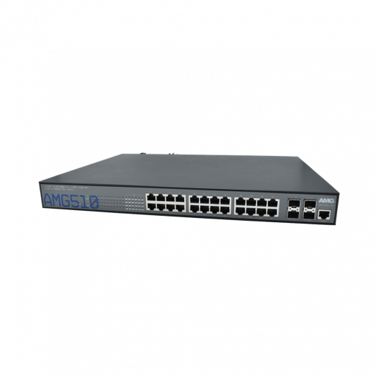 Switch PoE zarządzalny 28-portowy AMG Systems - AMG510-8GBT-16GAT-4XS-P460
