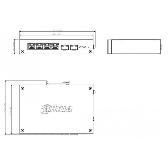 Switch PoE zarządzalny 6-portowy Dahua - CHS4206-4ET-90 -zdjęcie numer 5