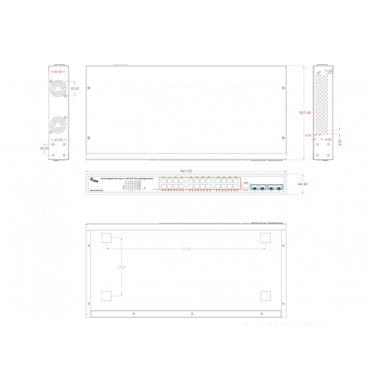 Switch zarządzalny 24-portowy PoE+ Aritech - NS4702-24P-4X-V3 -zdjęcie numer 2