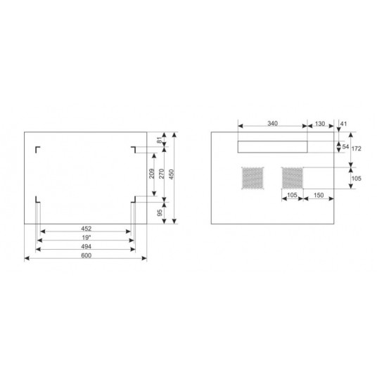 Szafa RACK wisząca 12U Pulsar - RW1264 -zdjęcie numer 5