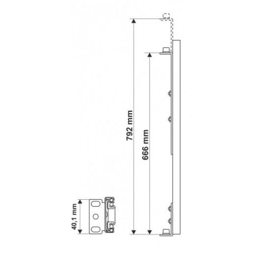 Szyny montażowe do obudów ARAD do szaf RACK 19" o głębokości 1000mm Pulsar - ARAS1000N -zdjęcie numer 3