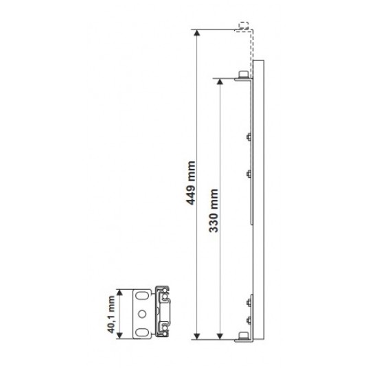 Szyny montażowe do obudów ARAD do szaf RACK 19" o głębokości 600mm Pulsar - ARAS600N -zdjęcie numer 3