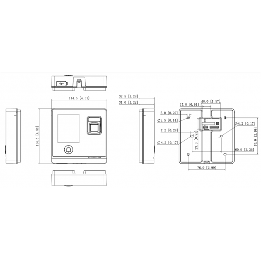 Terminal kontroli dostępu Dahua - ASI1212F-D