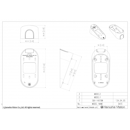 Uchwyt montażowy Hanwha Vision - SBV-140TBW -zdjęcie numer 4