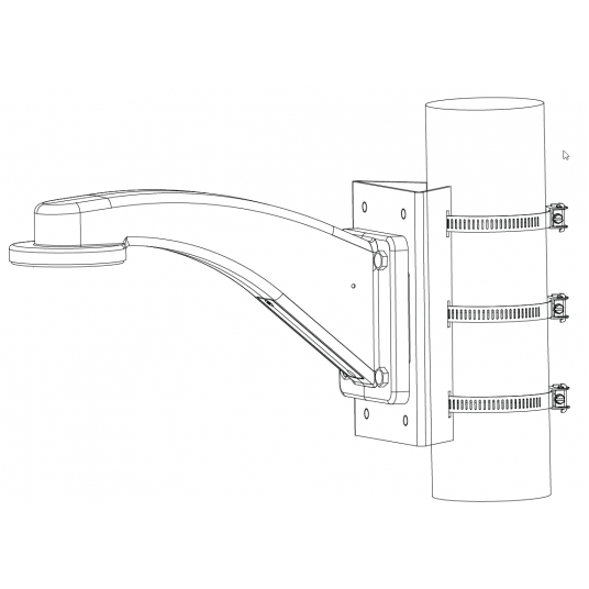 Uchwyt na rurę do wspornika TVP-WMB Aritech - TVP-WM-PM -zdjęcie numer 2