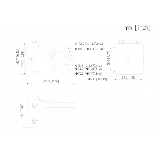 Uchwyt ścienny aluminiowy Dahua - PFB206W -zdjęcie numer 4