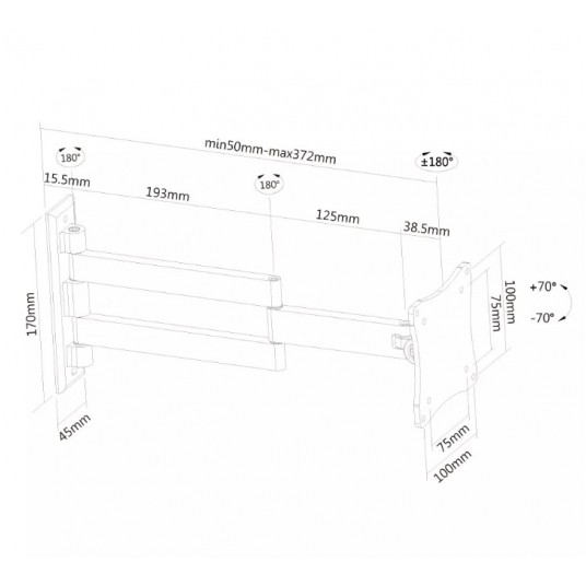 Uchwyt ścienny do monitorów/telewizorów Neomounts - FPMA-W830 -zdjęcie numer 4
