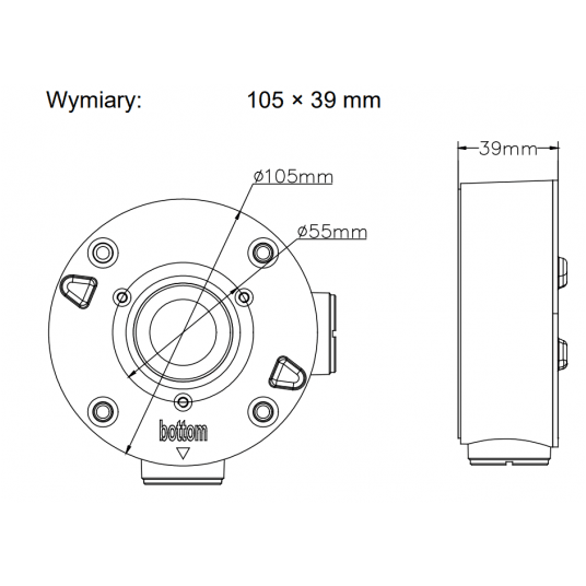 uszka montażowa do kamer tubowych stałoogniskowych serii TVB Aritech - TVB-BB1 -zdjęcie numer 2