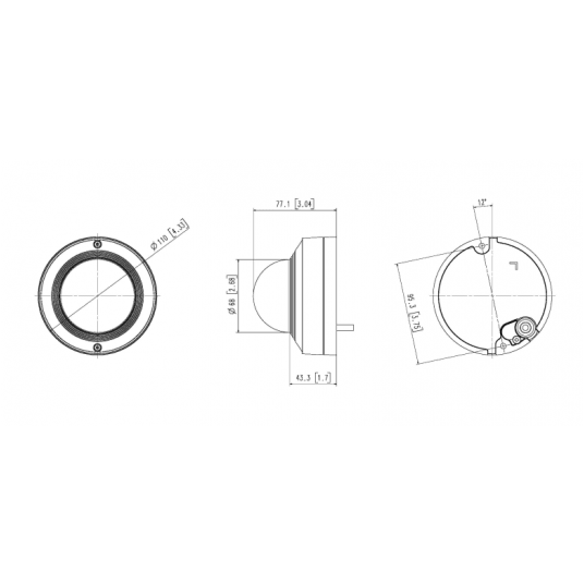 Wodoodporny moduł obiektywu kopułkowego 2MPix Hanwha Vision - SLA-T2480WDA