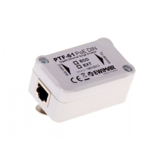 Zabezpieczenie przeciwprzepięciowe EWIMAR LAN/PoE 1-kanałowe ECO – PTF-61-ECO/PoE